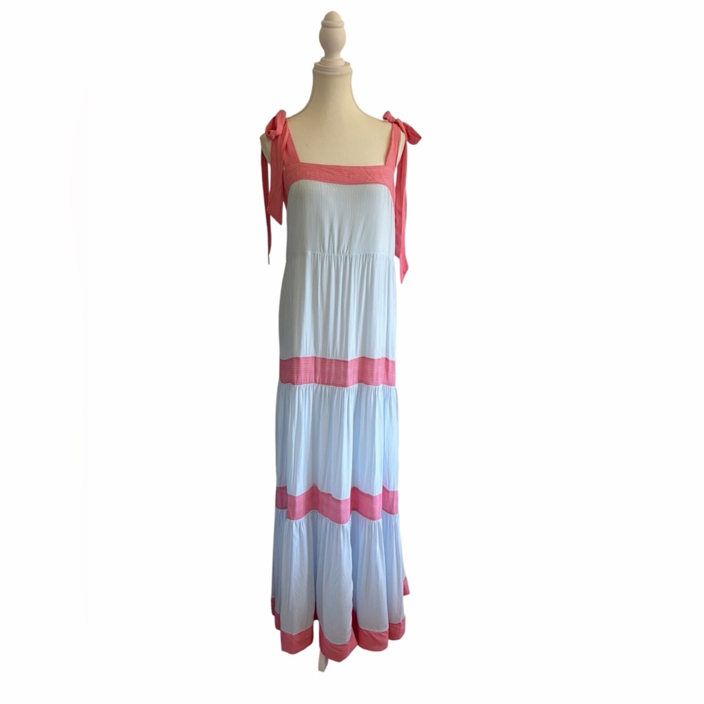 NWT Crown And Ivy Large Lined Oxford Summer Dress Retail $110